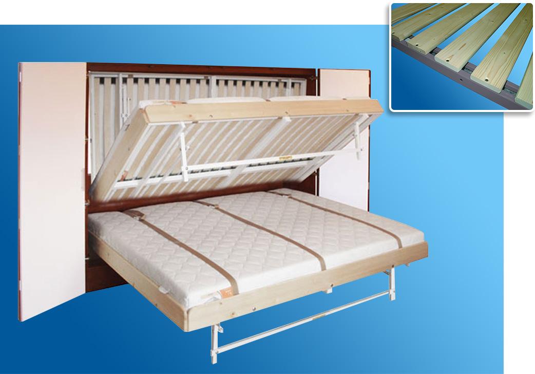 Dvoulůžková sklápěcí postel horizontální JINDRA